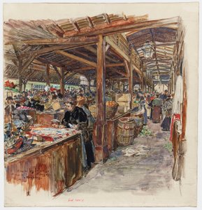 Interior of the Market of Enfants-Rouges