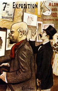 Poster for the 7th Exhibition of the Salon des 100. December 1894. Paul Verlaine by Frederic Auguste Cazals