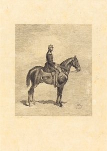Horseman by Frederic Auguste La Guillermie after Jean Louis Ernest Meissonier