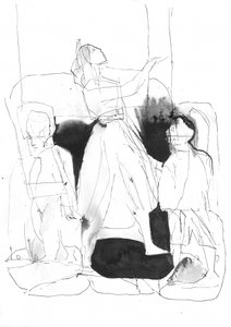 Meditative Ink Figures