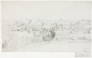 View of the Villa Borghese and its Orangerie from the Villa Medici by Frederic Bourgeois de Mercey