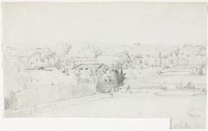 View of the Villa Borghese and its Orangerie from the Villa Medici, 1826 by Frederic Bourgeois de Mercey