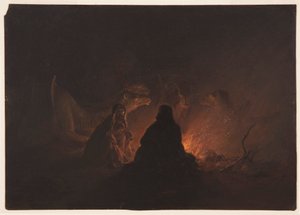Bedouins in Camp at Night by Frederic Edwin Church