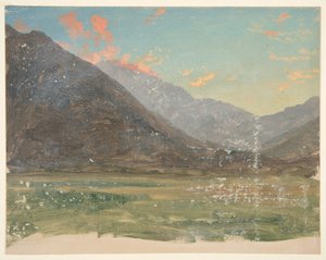 Deep Valley, with Sunset-lit Clouds by Frederic Edwin Church