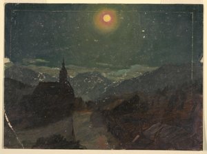 Alpine Landscape at Night, 1868