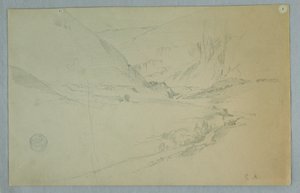 Andian Mountain Valley with Winding Stream, Colombia or Ecuador, 1857 by Frederic Edwin Church