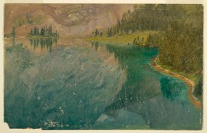 Alpine Lake, Bavaria or Switzerland, 1868 by Frederic Edwin Church