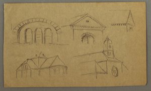 Architectural Studies, Austria (?), 1868