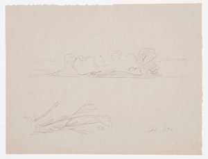 Botanical Sketches: Landscape, Trees at a Shore, September 1876 by Frederic Edwin Church