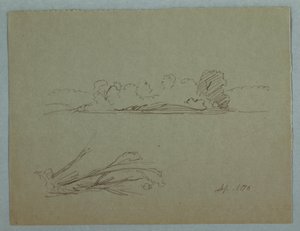 Botanical Sketches: Landscape, Trees at a Shore, September 1876 by Frederic Edwin Church