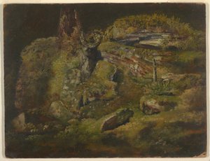 Boulder in the Woods, ca. 1845