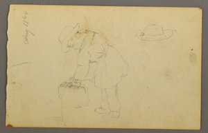 Boy Leaning on a Sack, Hat, 1844 by Frederic Edwin Church