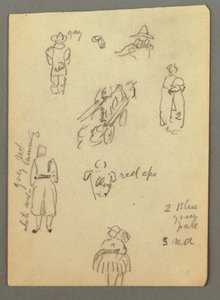 Cart, Figure Studies, Possibly 1868