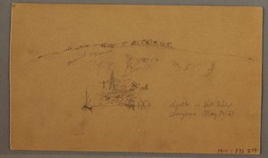 Castle, Minaret, Sailboats, House, May 1868 by Frederic Edwin Church
