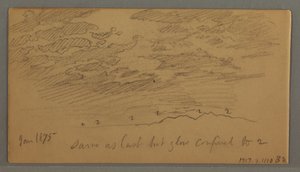 Cloud over Hills, January 1875 by Frederic Edwin Church