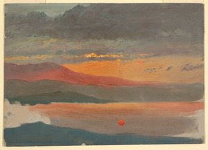 Drawing, Cloud Studies at Sunset, 1860–70 by Frederic Edwin Church