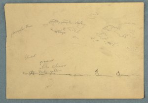 Drawing, Clouds over a Horizon Line, 1857