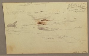 Clouds over hill range, 1863