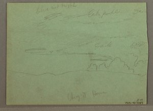 Cloudy sky over ridge, August 1871