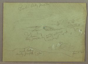 Drawing, Cloudy Sky Over Ridge, Possibly 1871 by Frederic Edwin Church