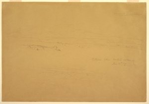 Drawing, Cotopaxi between Machachi and Talunga, June 19, 1857 by Frederic Edwin Church