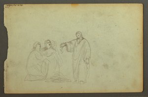 Covered Wagon, Three Studies of a Woman by Frederic Edwin Church