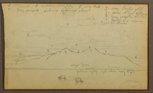 Cows in Landscape; Verso: Bamboo, 1857 by Frederic Edwin Church