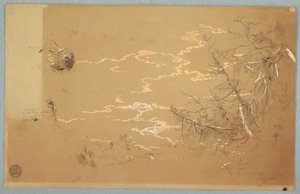 Detail View of the Edge of the Canadian Bank, August 1858 by Frederic Edwin Church