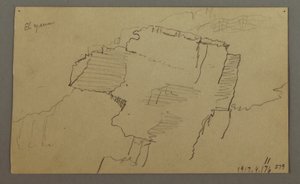 El Yemen Valley, Arabia: Rock Wall, February 20, 1868 by Frederic Edwin Church
