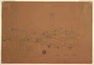 Fallen Column, Temple of Olympian Zeus, Athens, April 24, 1869 by Frederic Edwin Church
