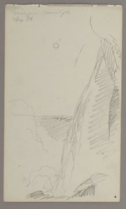 Falls in moonlight, 1858 by Frederic Edwin Church