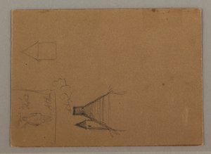 Figure, Rooftops, Possibly 1869 by Frederic Edwin Church