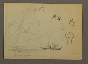 Figure Studies, Sailship, Rainbow, Possibly 1868