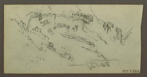 Figure Study, Mountain Range, Possibly 1868