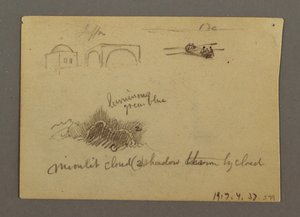 Figures and a Signal Tower, Egypt, Possibly 1868 by Frederic Edwin Church