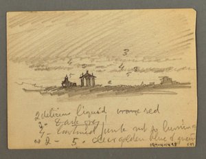 Fortification of Clifftops, Sion, Rhone Valley, possibly 1868