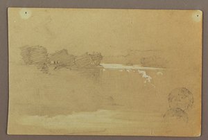 Hennequin Point and the American Falls, Niagara River, possibly 1856