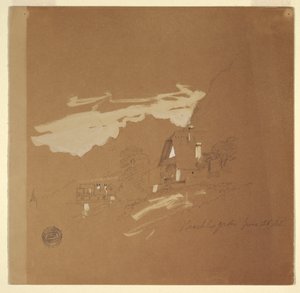 Houses near Berchtesgaden, Bavaria, July 26, 1868 by Frederic Edwin Church