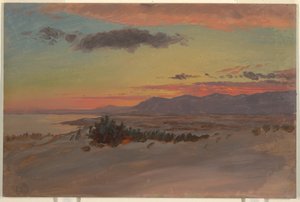 Drawing, Hudson Valley in Winter, Looking Southwest from Olana, 1870-80 by Frederic Edwin Church