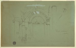 Interior, Temple at Mismiyeh, Syria, April 28, 1868 by Frederic Edwin Church