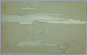 Jamaican Coast and Sky Seen from near Captain Kent, Bellevue, Jamaica, July 1865 by Frederic Edwin Church