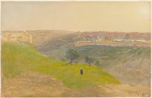 Jerusalem from the Mount of Olives, March 1868 by Frederic Edwin Church