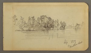 Lake and Wooded Shore, 1878 by Frederic Edwin Church