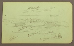 Landscape, Toluca; Verso: Mountain, Church, 1883 by Frederic Edwin Church