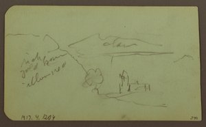 Landscape, Toluca; Verso: Mountain, Church, 1883 by Frederic Edwin Church