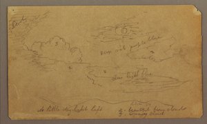 Landscape; Verso: Botanical Sketches, 1865