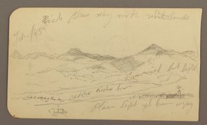 Landscape, Houses; Verso: Tree Top, February 1885