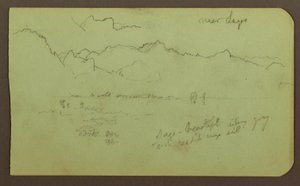 Landscape "Near Lagos"; Verso: Landscape, 1883 by Frederic Edwin Church