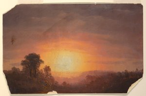 Landscape with Sunset, 1860–70 by Frederic Edwin Church