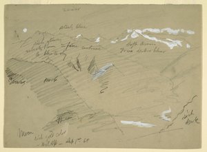 Landscapes in the Bernese Alps, near Bel Alp, Switzerland, September 1868 by Frederic Edwin Church